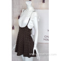 Thousand-bird Pattern Knit Jacquard Skirt And Lace Top